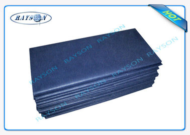 Clinic / Hotel Hygiene Blue Disposable Bed Sheet Easy Carry Paper Bedsheet
