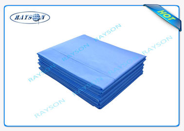 100% Virgin Polypropylene Blue Disposable Bed Sheet For Hospital