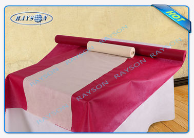 Green Red Yellow Non Woven Tablecloth , Vinyl Table Covers Napkins