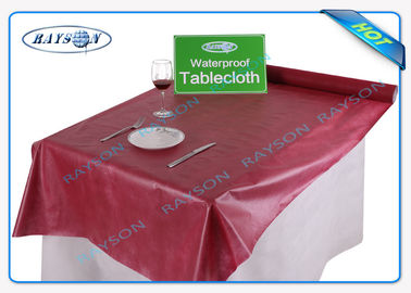 AZO Free Red Non Woven TNT Fabric , Disposable Tablecloths 1m x 1m, 0.5m x 1.2m